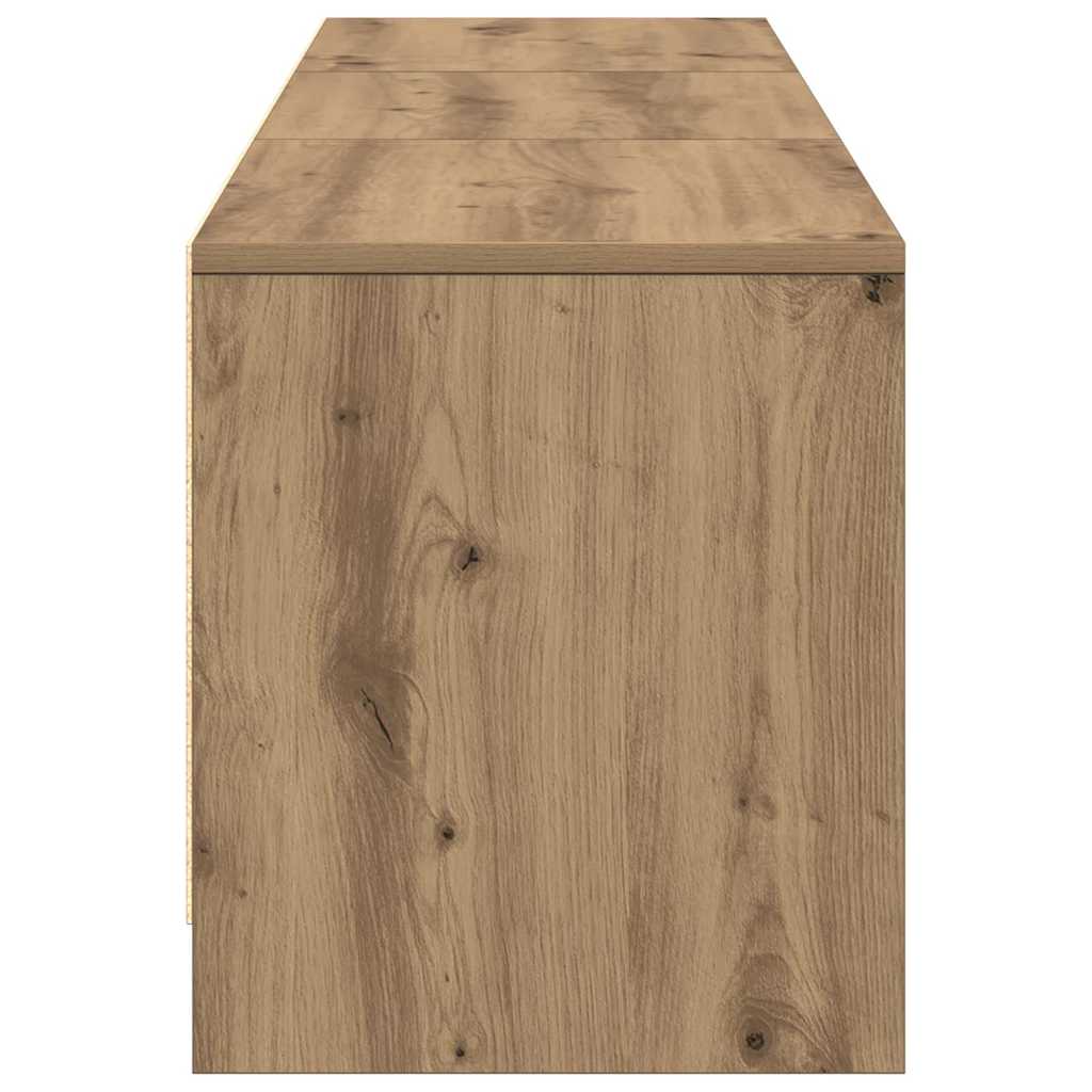 Tv-Skap Med Led-Lamper Kunstnerisk Eik 162 X 34 X 40 Cm