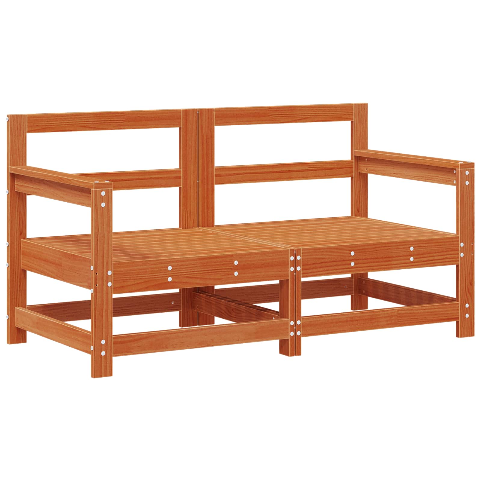 Hage Lounge Sett 6 Pcs Voksbrun Massiv Furu