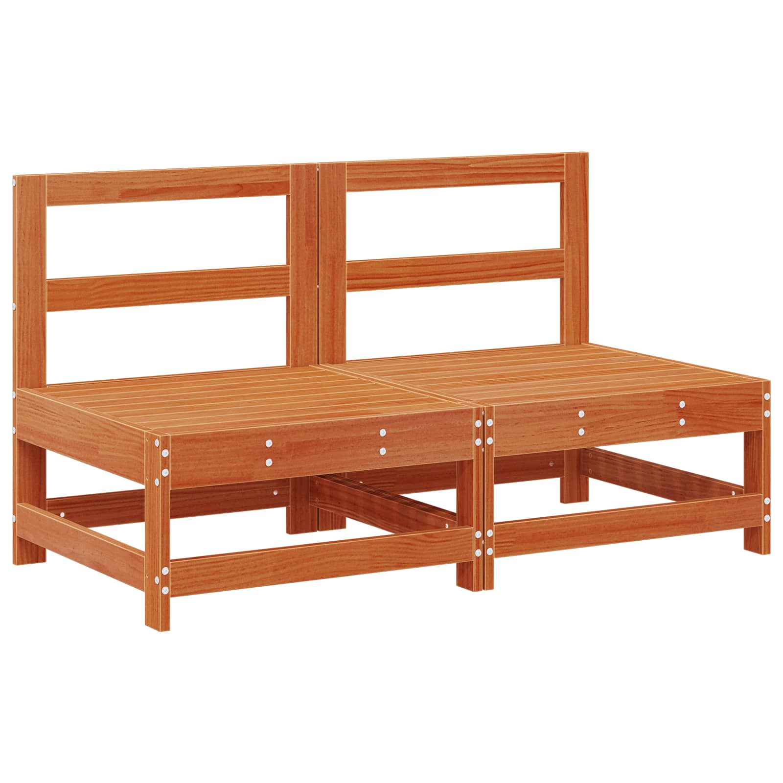 Hage Lounge Sett 6 Pcs Voksbrun Massiv Furu