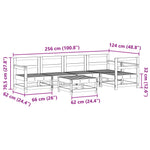 Hage Lounge Sett 6 Pcs Voksbrun Massiv Furu