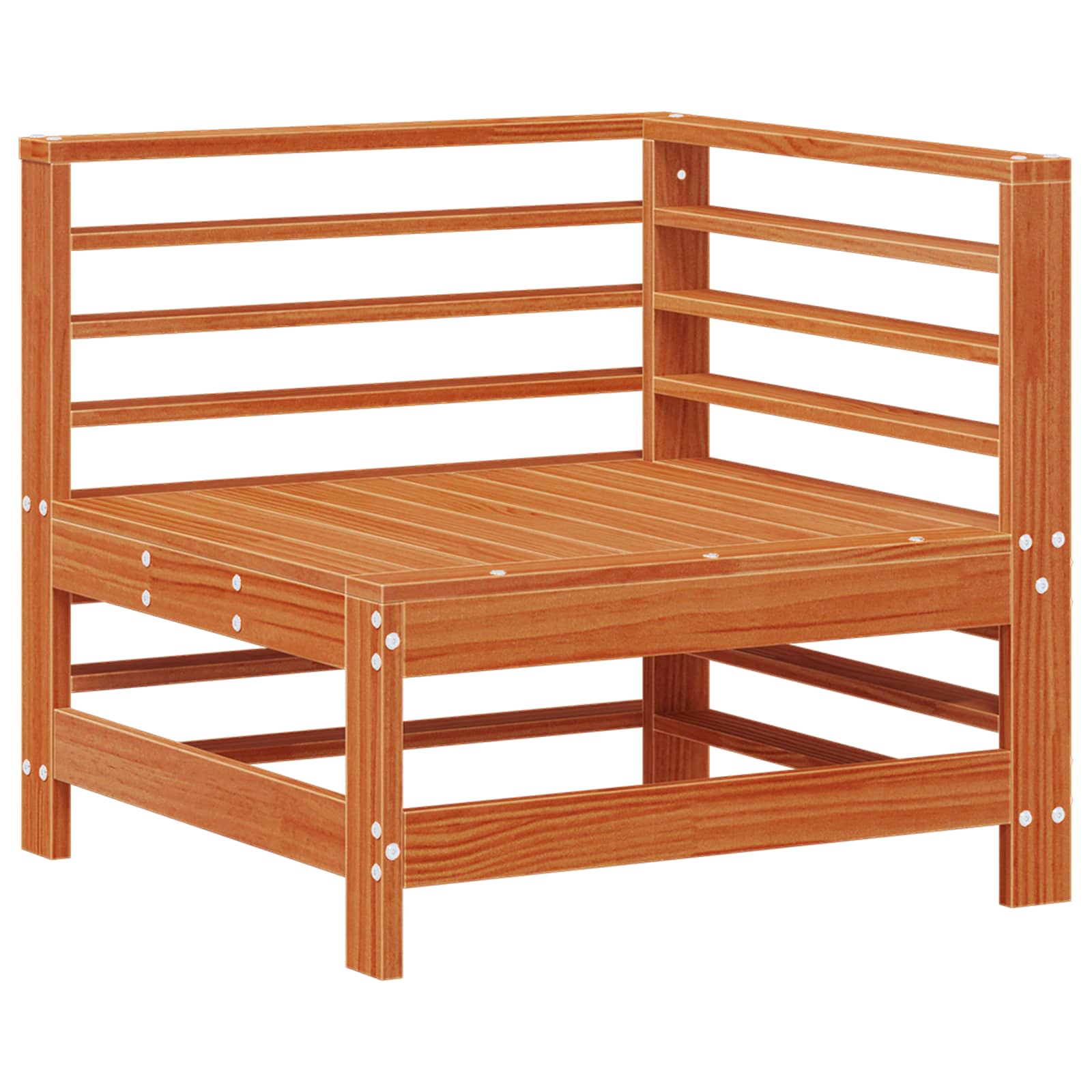 Hage Lounge Sett 7 Pcs Voksbrun Massiv Furu