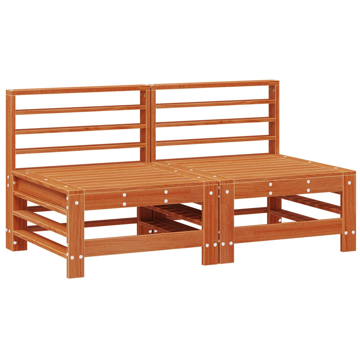 Hage Lounge Sett 7 Pcs Voksbrun Massiv Furu