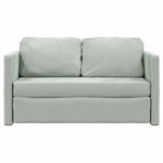 Sammenleggbar Sofa Seng Lysegrå 122 X 70 X 60 Cm Fløyel