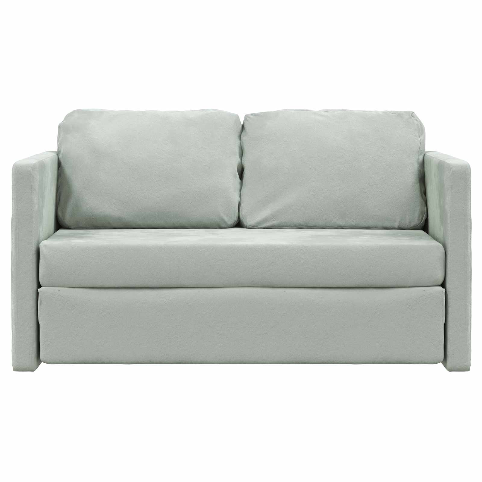 Sammenleggbar Sofa Seng Lysegrå 122 X 70 X 60 Cm Fløyel