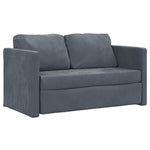Sammenleggbar Sofa Seng Mørkegrå 122 X 70 X 60 Cm Fløyel