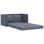 Sammenleggbar Sofa Seng Mørkegrå 122 X 70 X 60 Cm Fløyel