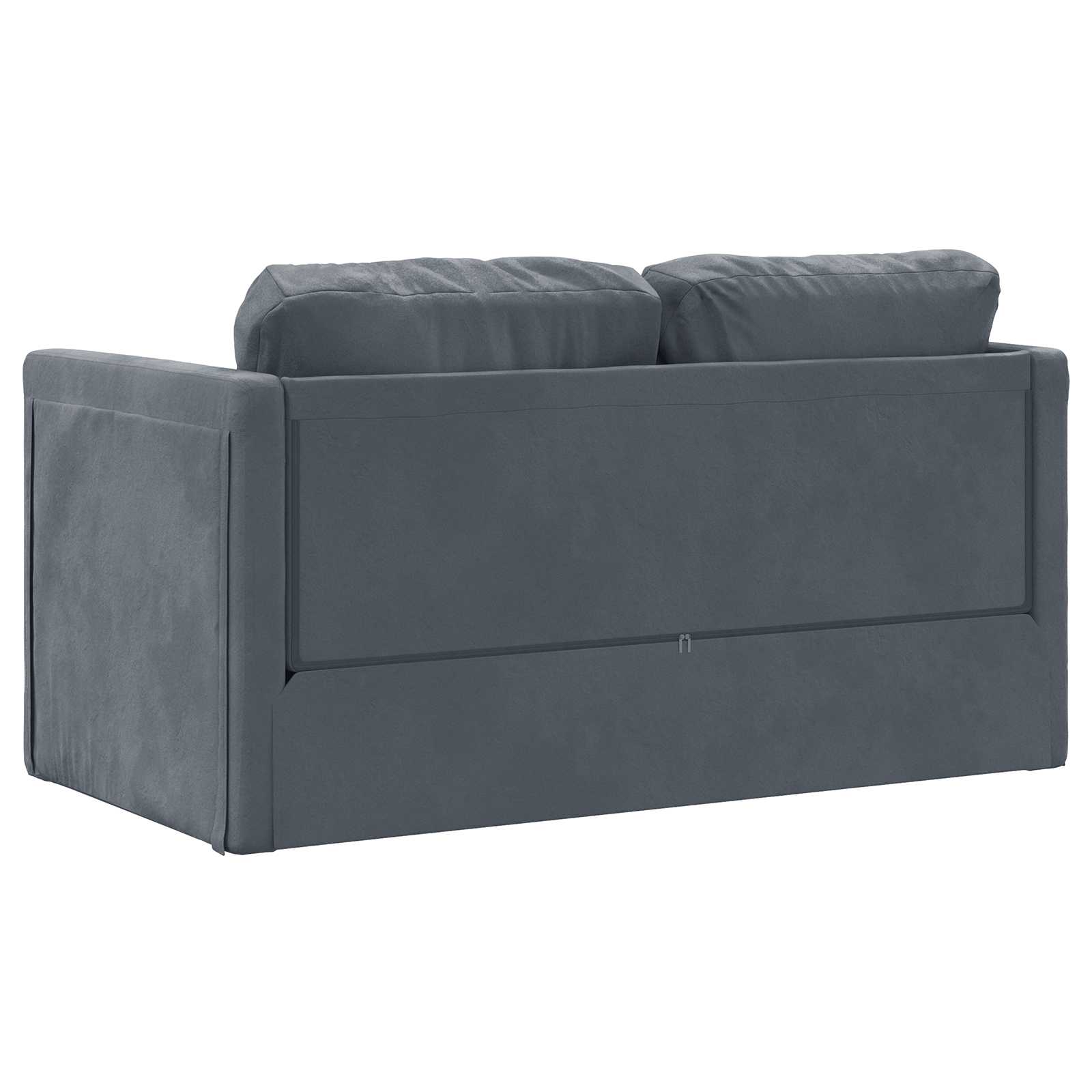 Sammenleggbar Sofa Seng Mørkegrå 122 X 70 X 60 Cm Fløyel