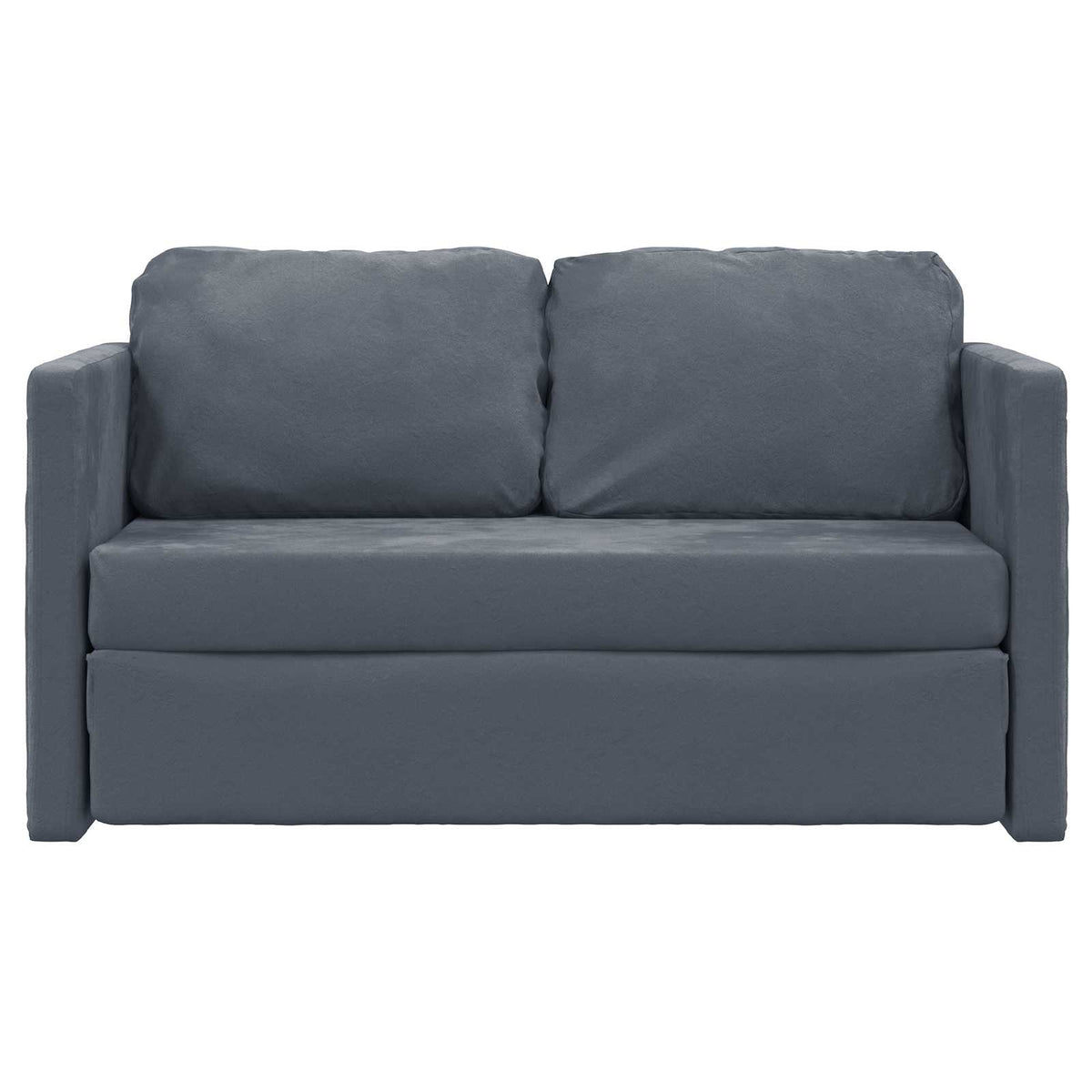 Sammenleggbar Sofa Seng Mørkegrå 122 X 70 X 60 Cm Fløyel