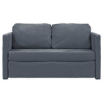 Sammenleggbar Sofa Seng Mørkegrå 122 X 70 X 60 Cm Fløyel