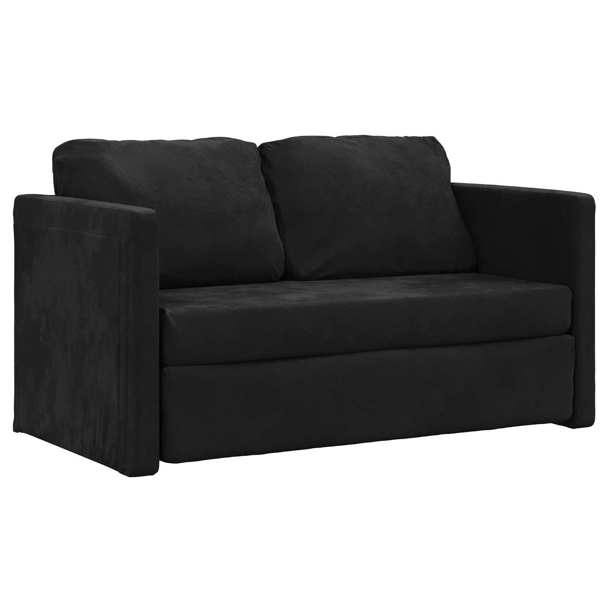 Sammenleggbar Sofa Seng Svart 122 X 70 X 60 Cm Fløyel