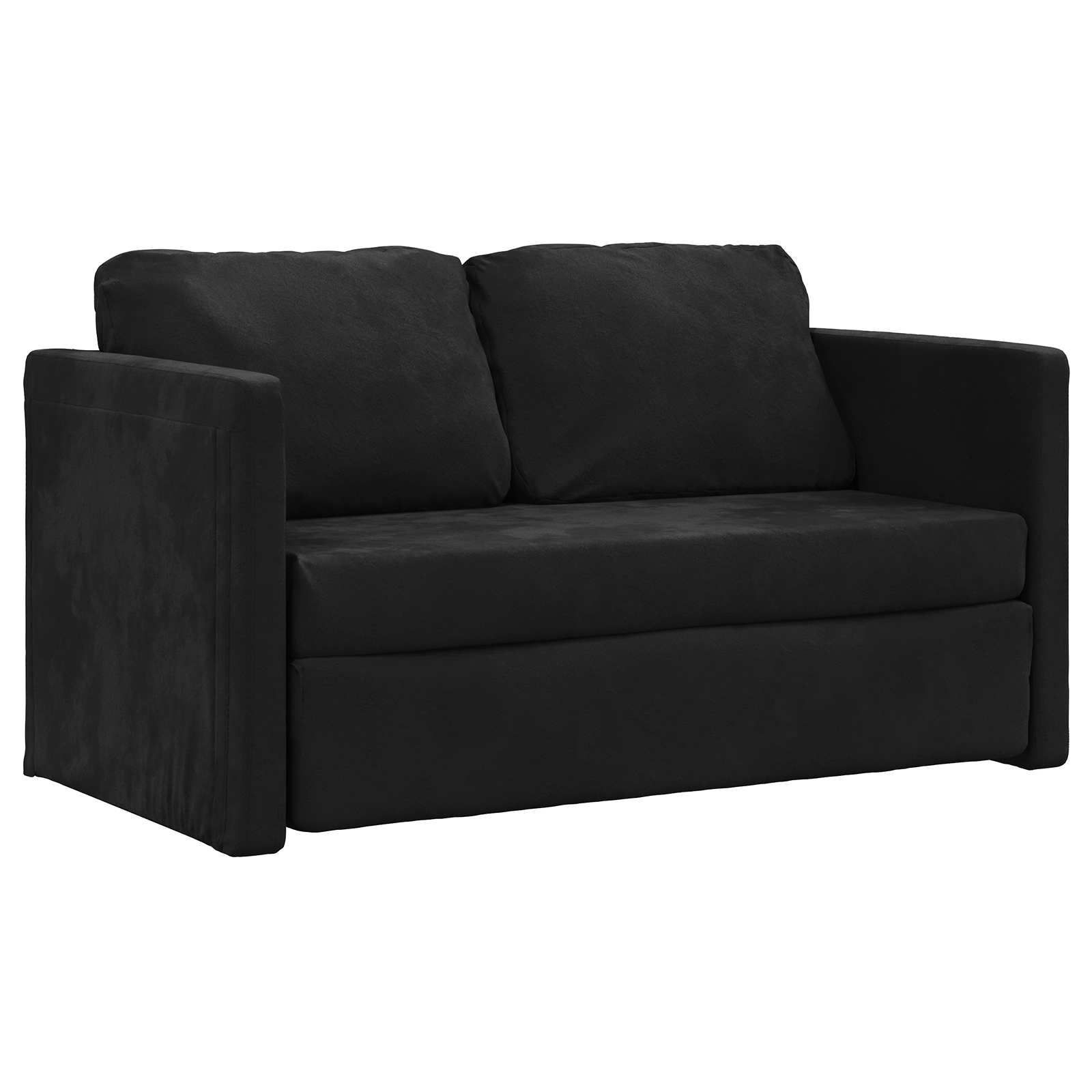Sammenleggbar Sofa Seng Svart 122 X 70 X 60 Cm Fløyel