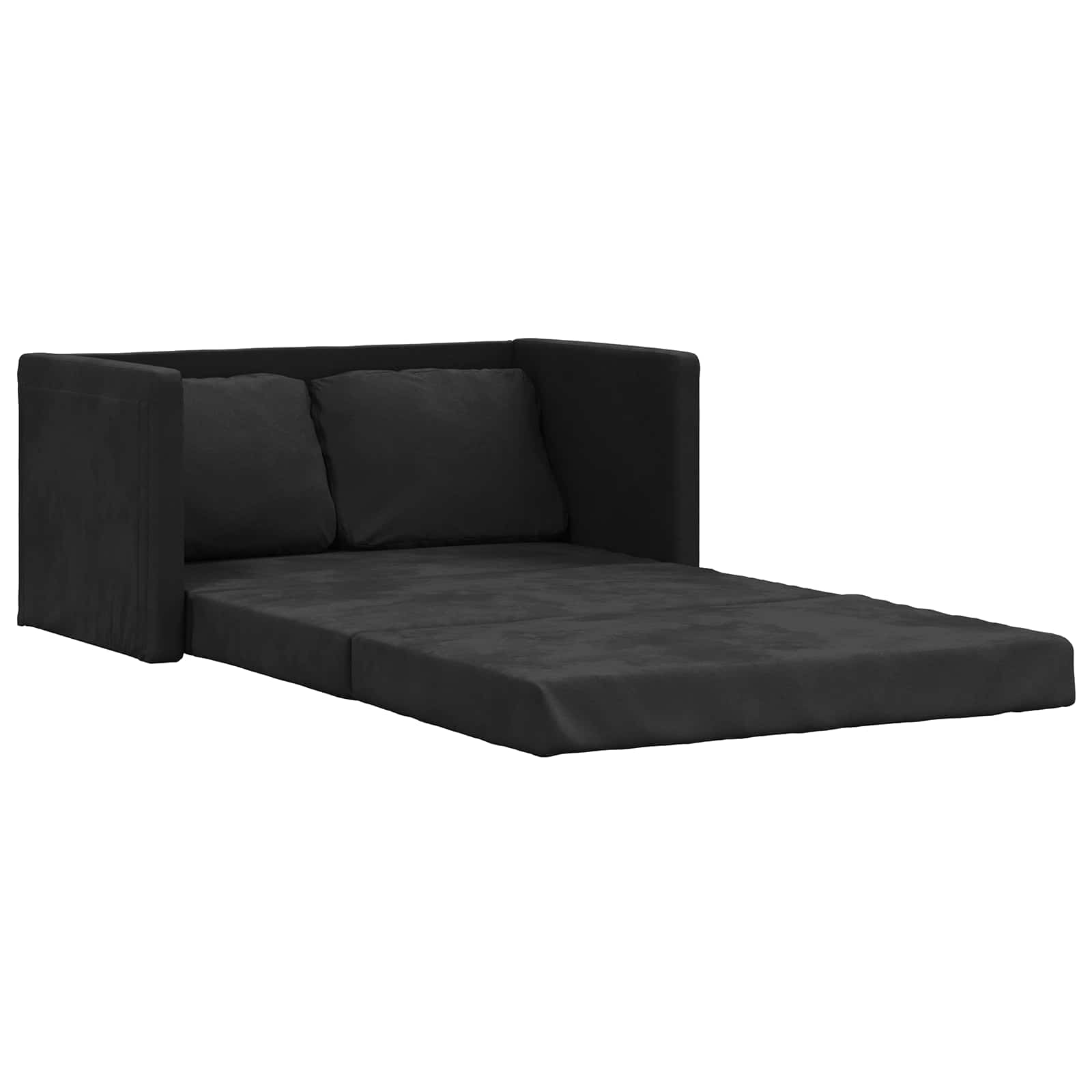 Sammenleggbar Sofa Seng Svart 122 X 70 X 60 Cm Fløyel