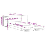 Sammenleggbar Sofa Seng Svart 122 X 70 X 60 Cm Fløyel
