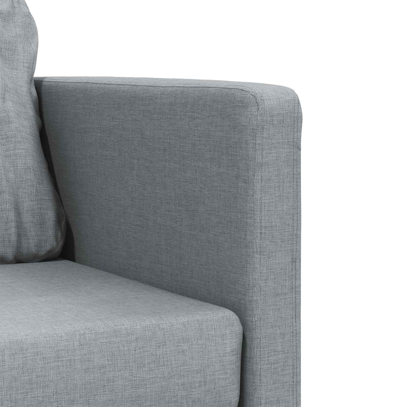 Sammenleggbar Sofa Seng Lysegrå 112 X 60 X 60 Cm Stoff