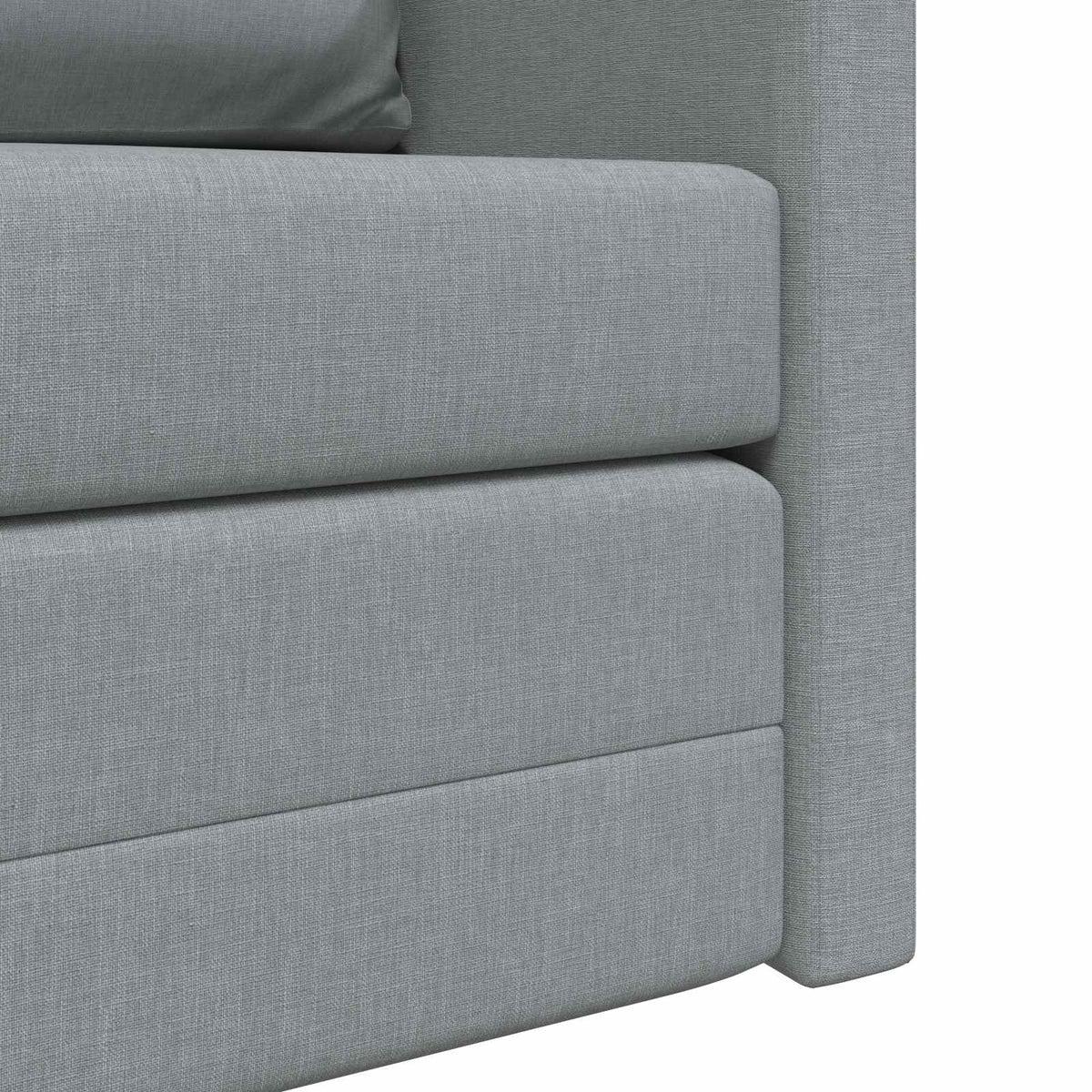 Sammenleggbar Sofa Seng Lysegrå 112 X 60 X 55 Cm Stoff