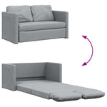 Sammenleggbar Sofa Seng Lysegrå 112 X 60 X 60 Cm Stoff