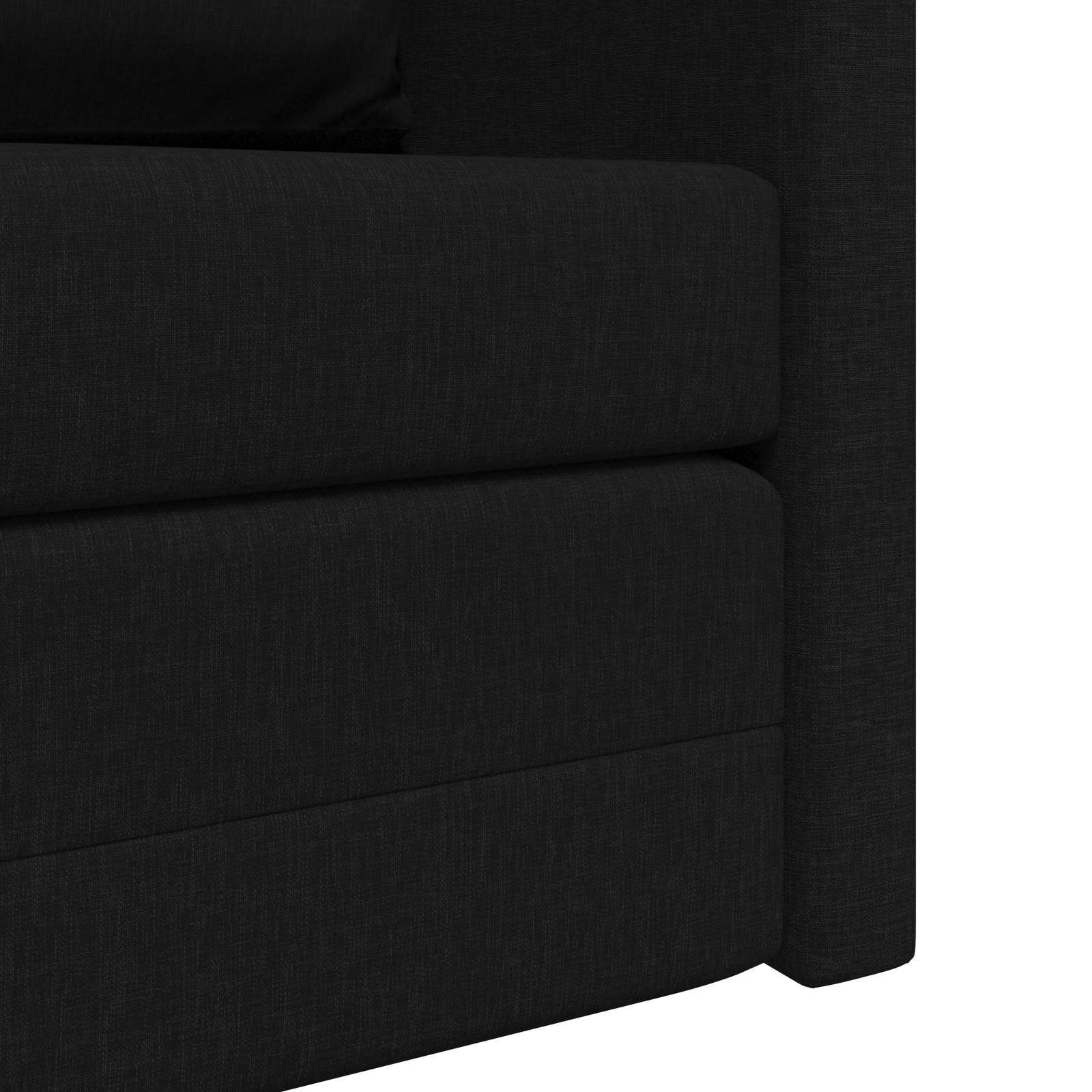 Sammenleggbar Sofa Seng Svart 112 X 60 X 55 Cm Stoff