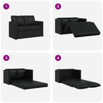 Sammenleggbar Sofa Seng Svart 112 X 60 X 55 Cm Pvc