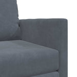 Sammenleggbar Sofa Seng Mørkegrå 74 X 77 X 81 Cm Fløyel