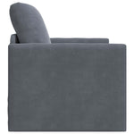 Sammenleggbar Sofa Seng Mørkegrå 74 X 77 X 81 Cm Fløyel