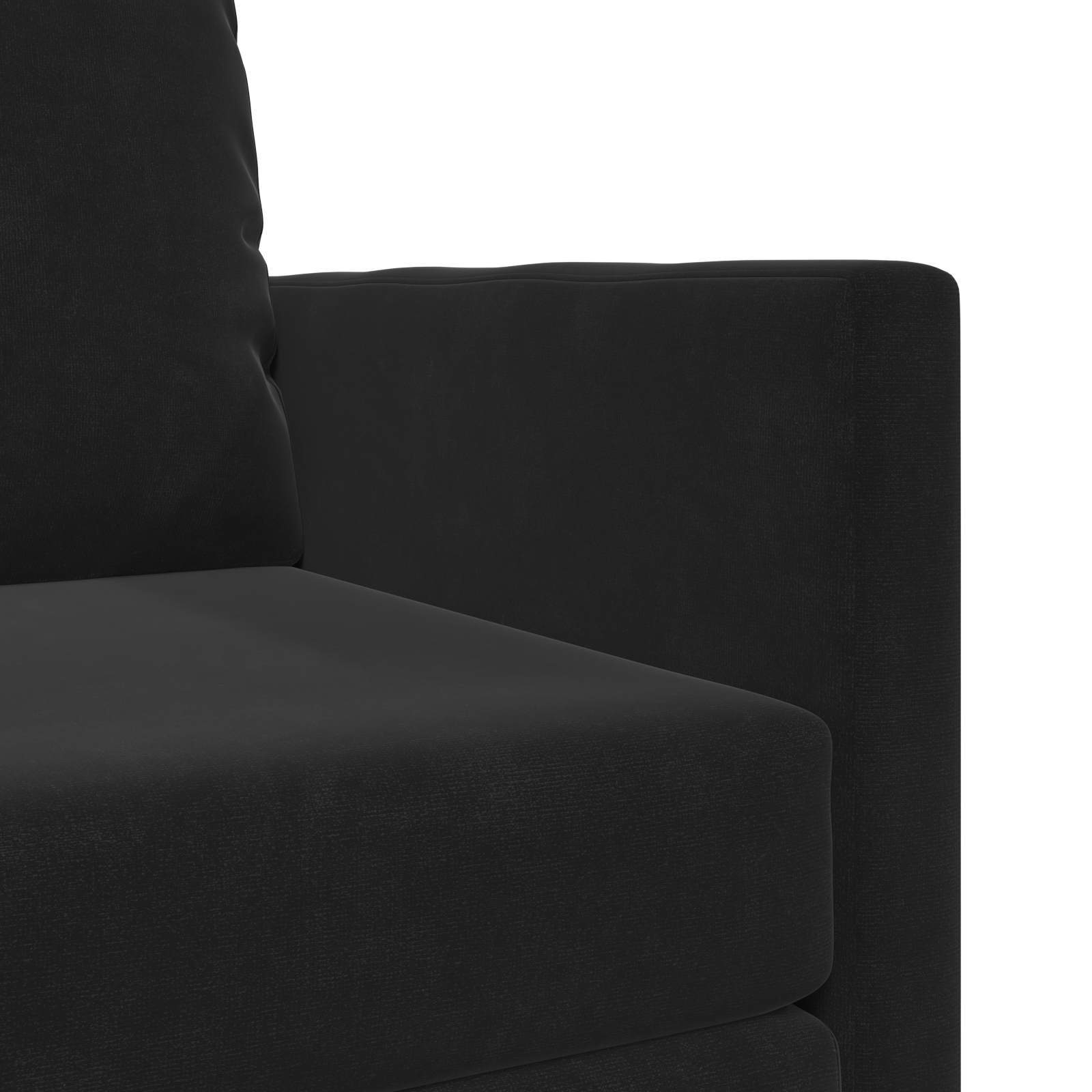 Sammenleggbar Sofa Seng Svart 74 X 77 X 81 Cm Fløyel