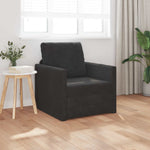 Sammenleggbar Sofa Seng Svart 74 X 77 X 81 Cm Fløyel