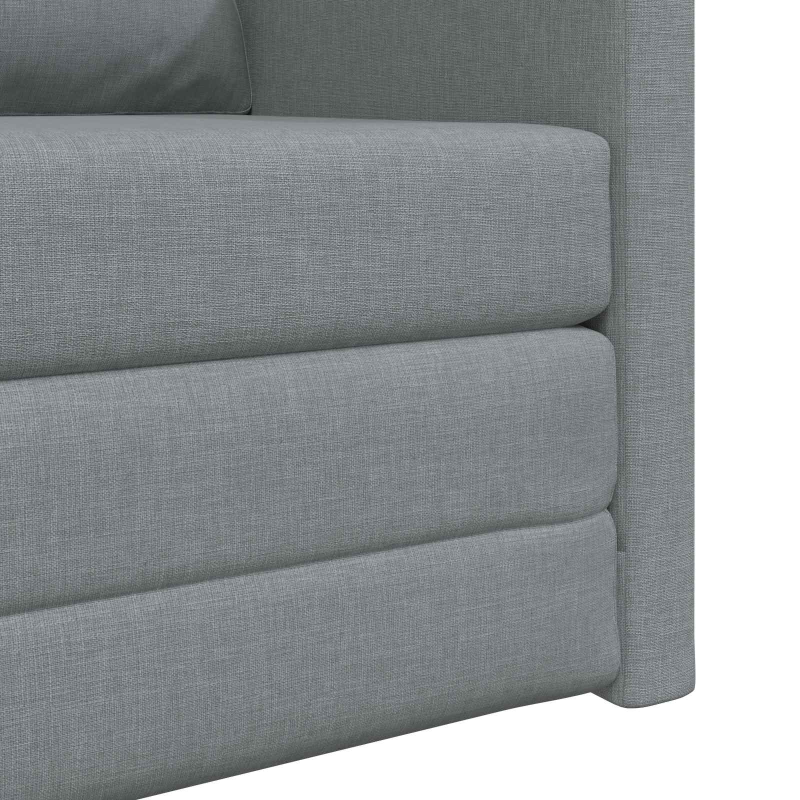 Sammenleggbar Sofa Seng Lysegrå 74 X 77 X 81 Cm Stoff