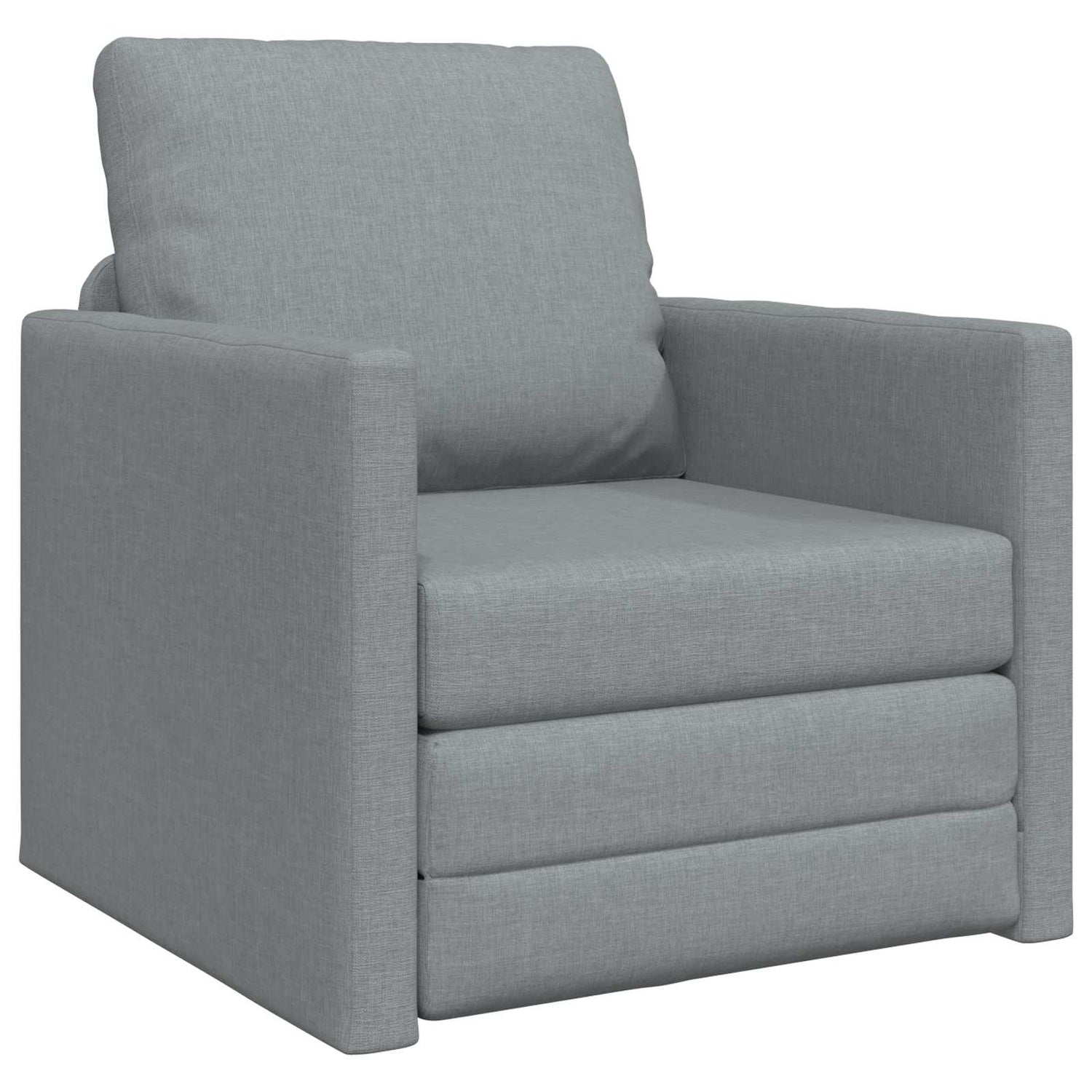 Sammenleggbar Sofa Seng Lysegrå 74 X 77 X 81 Cm Stoff
