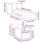 Sammenleggbar Sofa Seng Lysegrå 74 X 77 X 81 Cm Stoff