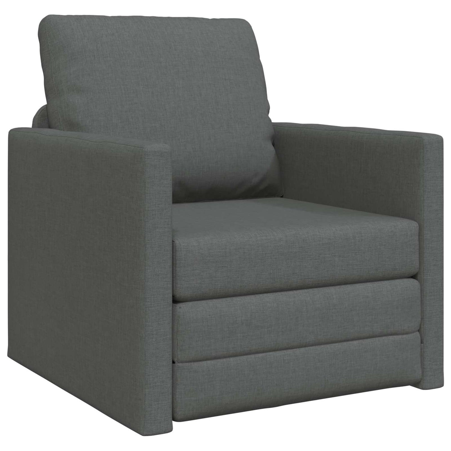 Sammenleggbar Sofa Seng Mørkegrå 74 X 77 X 81 Cm Stoff