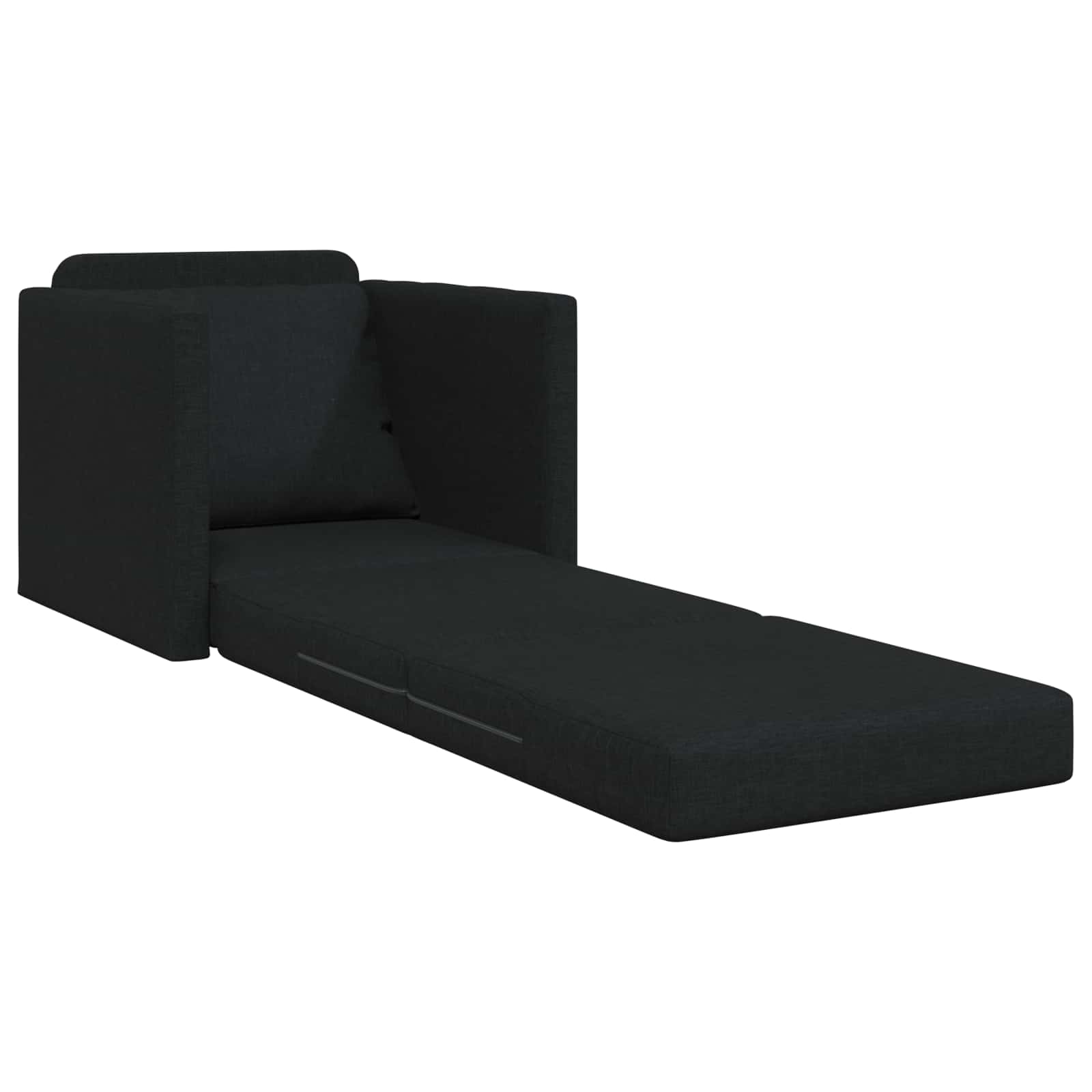 Sammenleggbar Sofa Seng Svart 74 X 77 X 81 Cm Stoff