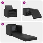 Sammenleggbar Sofa Seng Svart 74 X 77 X 81 Cm Pvc