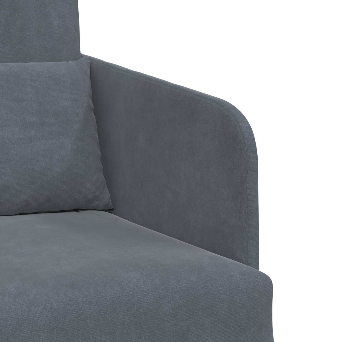Sammenleggbar Sofa Seng Mørkegrå 65 X 80 X 83 Cm Fløyel