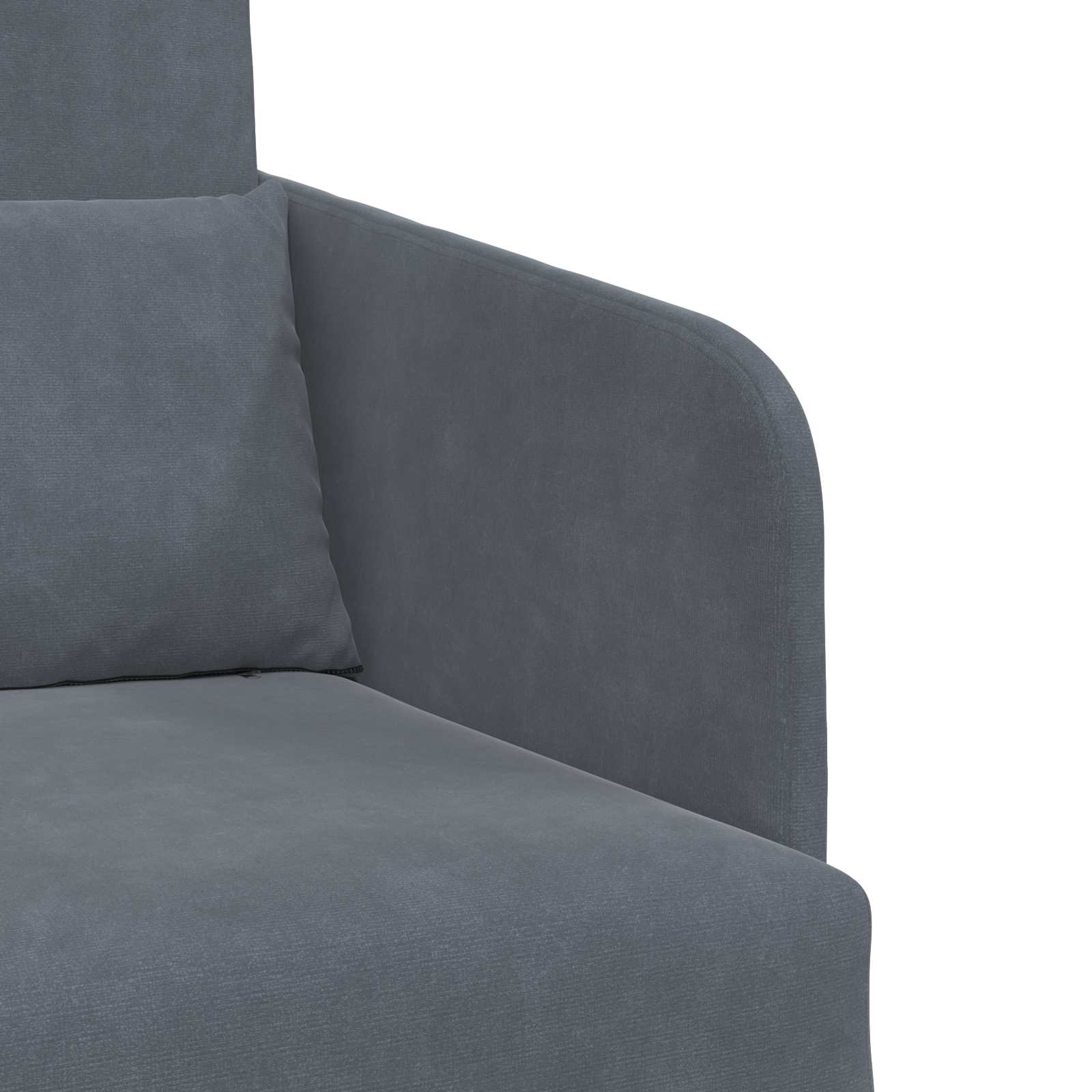 Sammenleggbar Sofa Seng Mørkegrå 65 X 80 X 83 Cm Fløyel