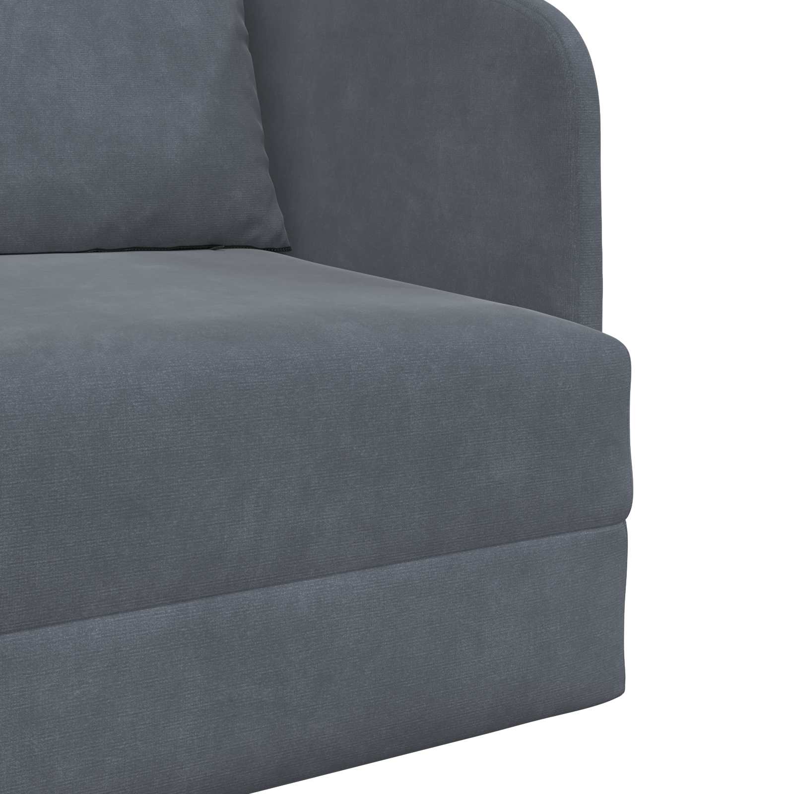 Sammenleggbar Sofa Seng Mørkegrå 65 X 80 X 83 Cm Fløyel