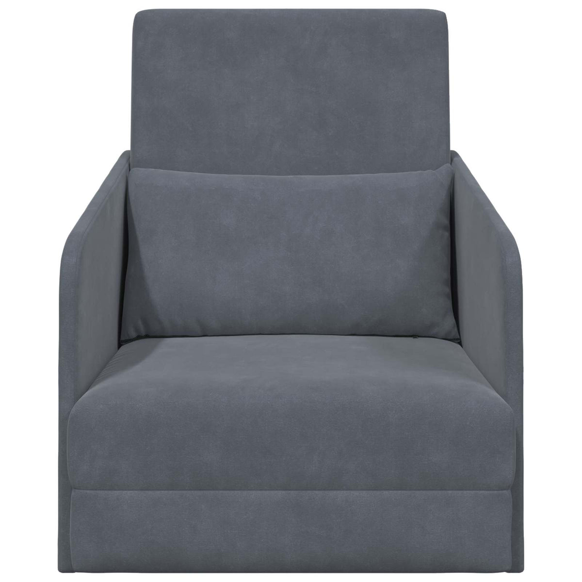 Sammenleggbar Sofa Seng Mørkegrå 65 X 80 X 83 Cm Fløyel