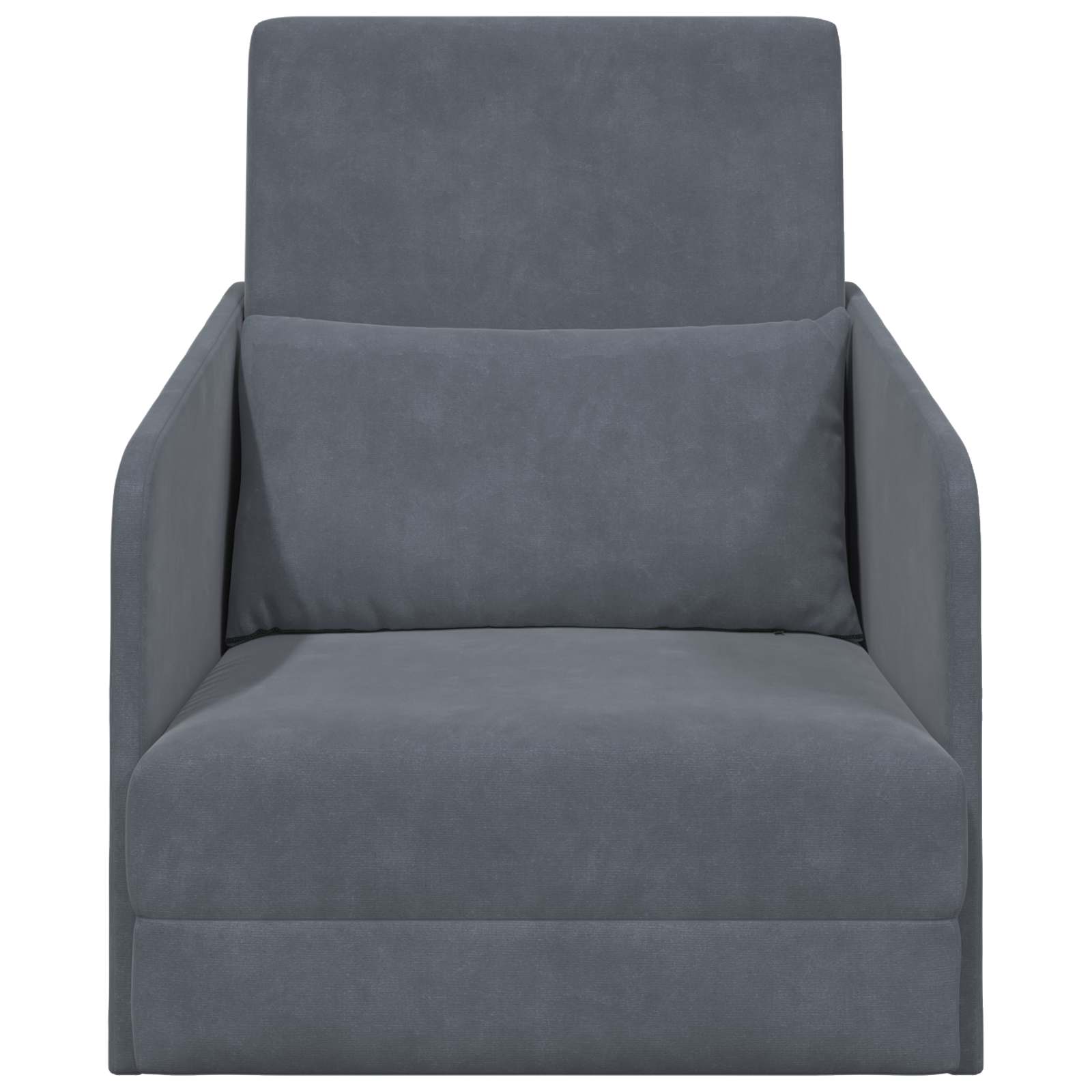 Sammenleggbar Sofa Seng Mørkegrå 65 X 80 X 83 Cm Fløyel
