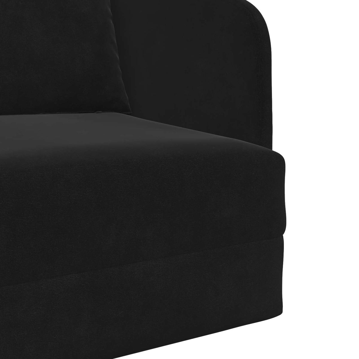 Sammenleggbar Sofa Seng Svart 65 X 80 X 83 Cm Fløyel