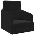 Sammenleggbar Sofa Seng Svart 65 X 80 X 83 Cm Fløyel