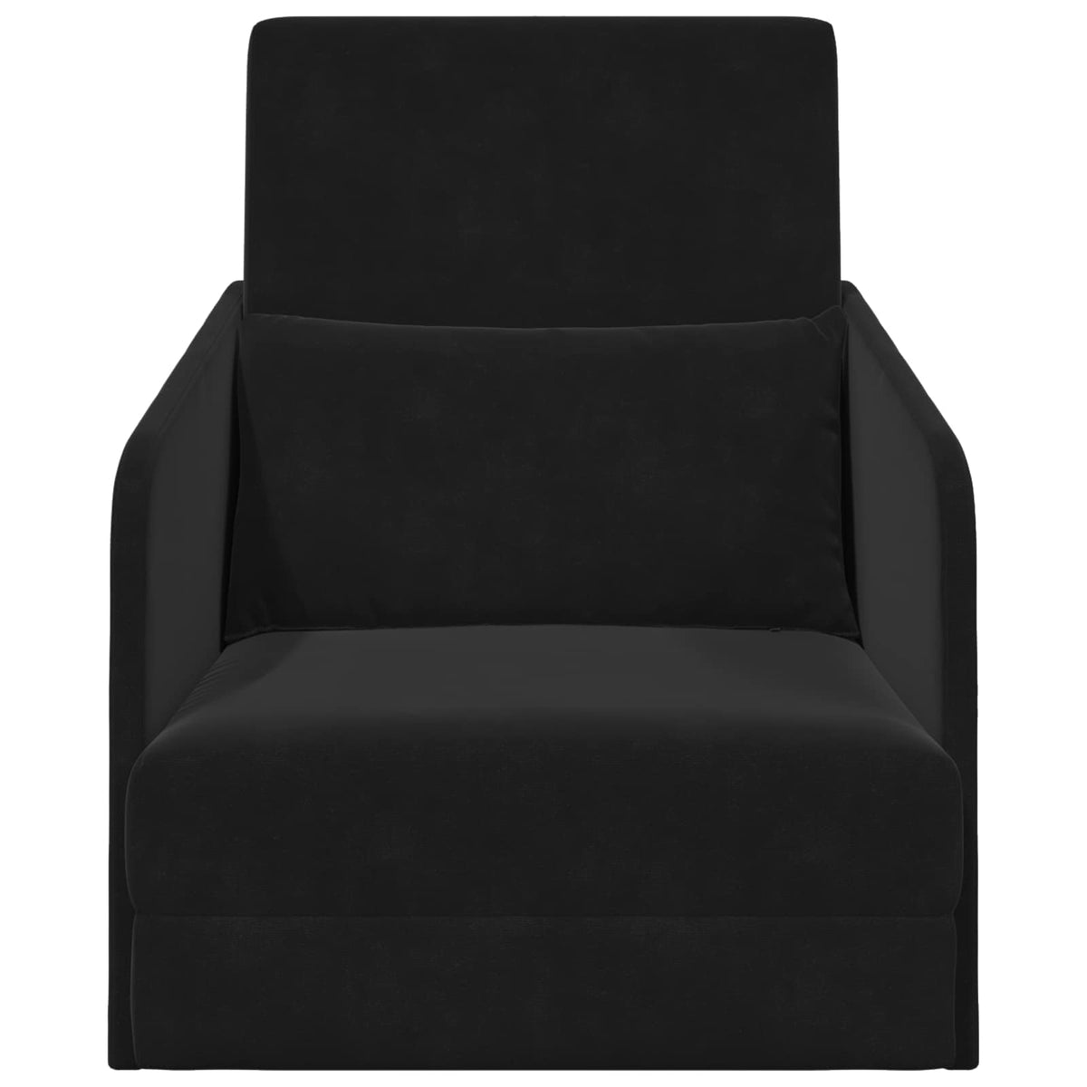 Sammenleggbar Sofa Seng Svart 65 X 80 X 83 Cm Fløyel