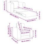 Sammenleggbar Sofa Seng Mørkegrå 98 X 71 X 83 Cm Stoff
