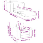 Sammenleggbar Sofa Seng Svart 98 X 71 X 83 Cm Stoff