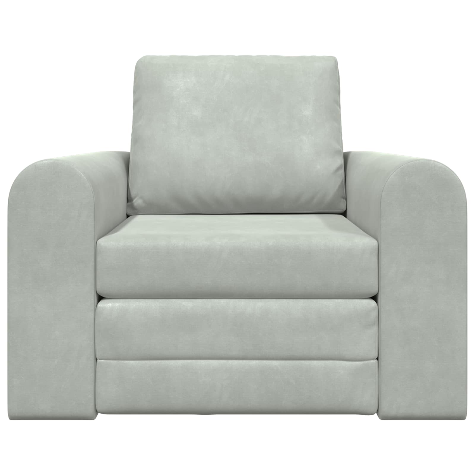 Sammenleggbar Sofa Seng Lysegrå 98 X 71 X 83 Cm Fløyel