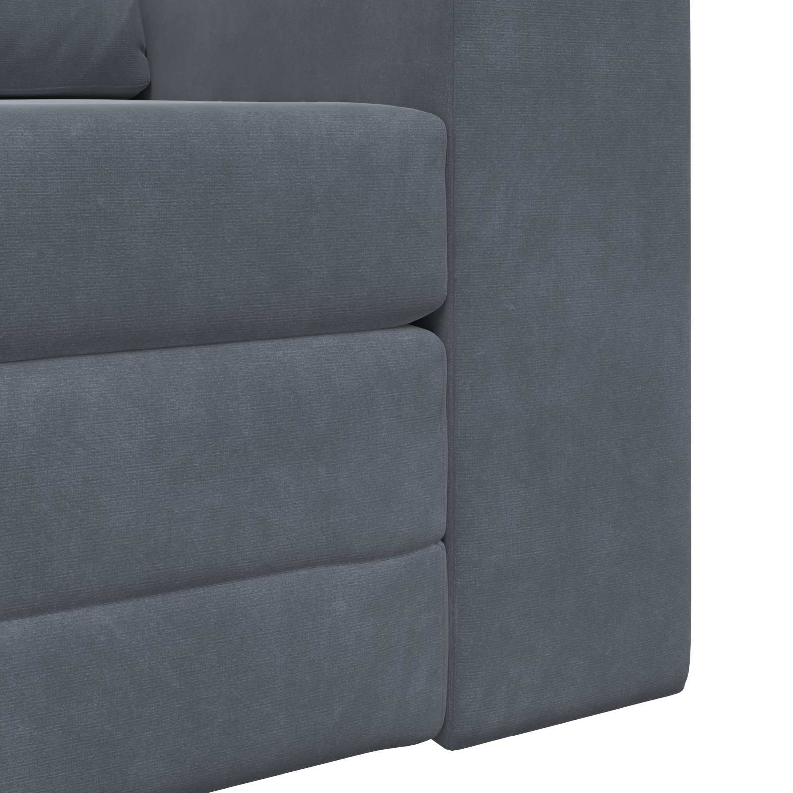 Sammenleggbar Sofa Seng Mørkegrå 98 X 71 X 83 Cm Fløyel