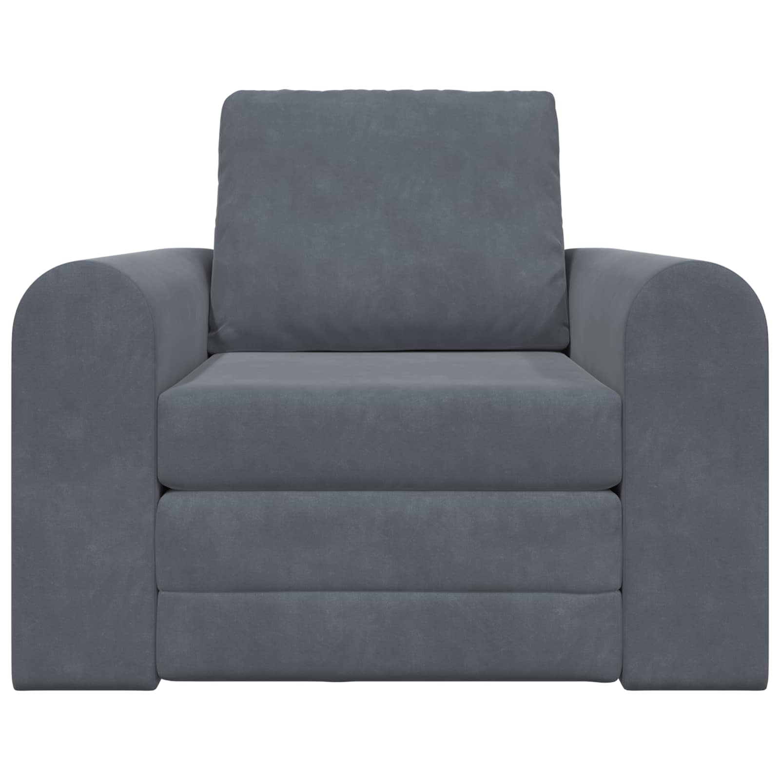 Sammenleggbar Sofa Seng Mørkegrå 98 X 71 X 83 Cm Fløyel