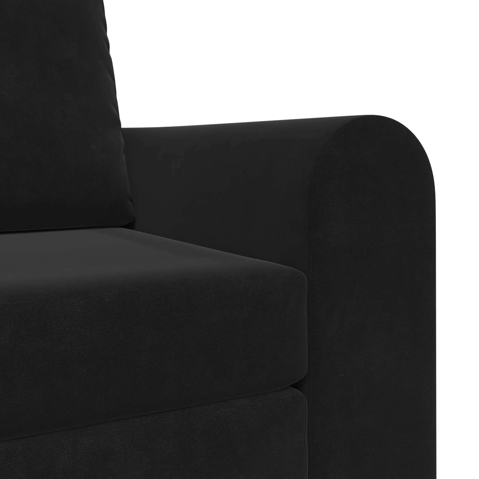 Sammenleggbar Sofa Seng Svart 98 X 71 X 83 Cm Fløyel