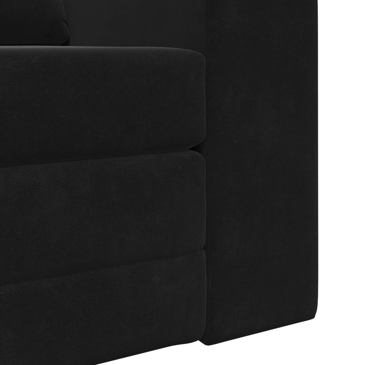 Sammenleggbar Sofa Seng Svart 98 X 71 X 83 Cm Fløyel