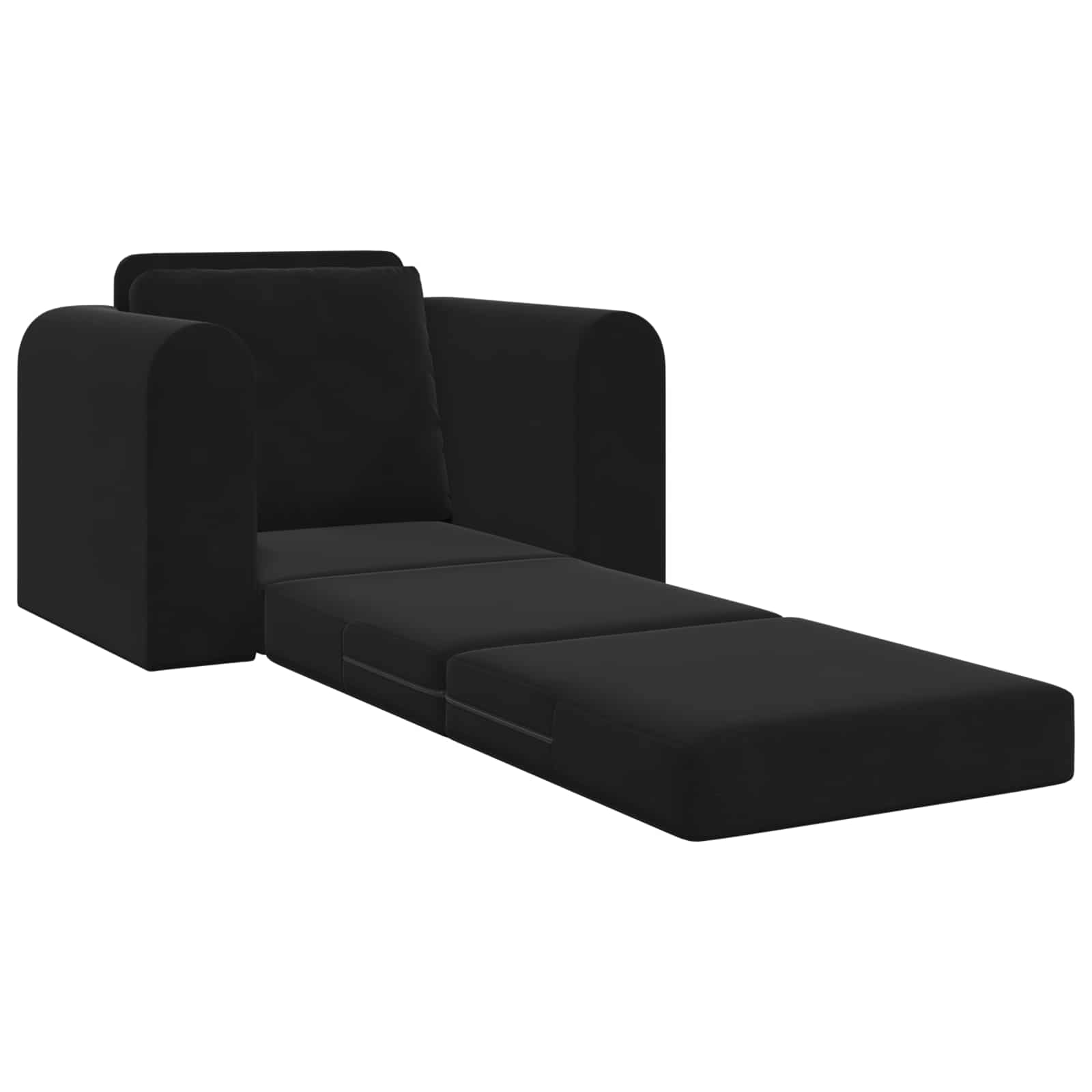 Sammenleggbar Sofa Seng Svart 98 X 71 X 83 Cm Fløyel