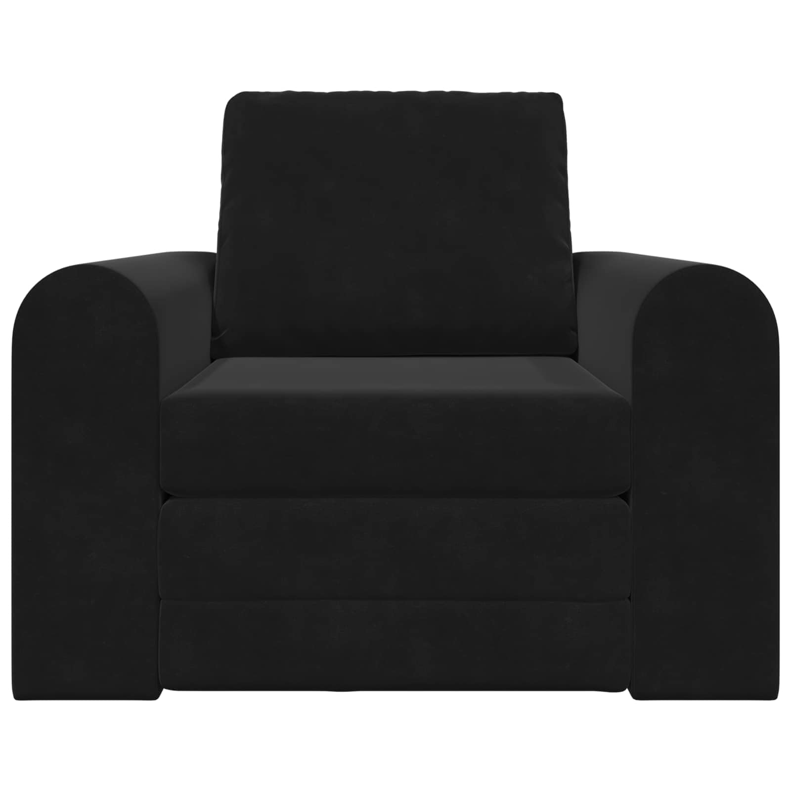 Sammenleggbar Sofa Seng Svart 98 X 71 X 83 Cm Fløyel