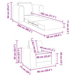 Sammenleggbar Sofa Seng Svart 98 X 71 X 83 Cm Fløyel